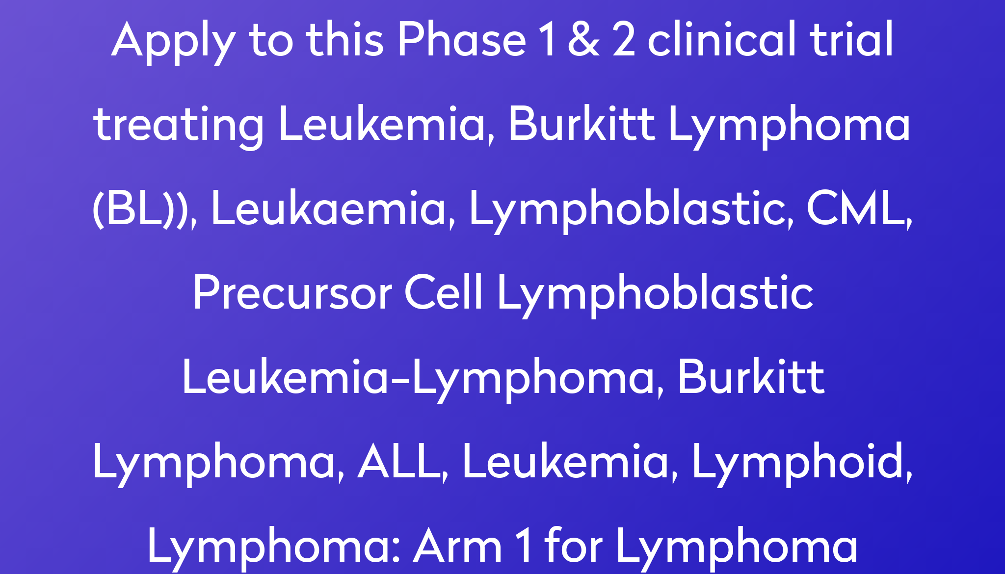 Arm 1 For Lymphoma Clinical Trial 2022 | Power